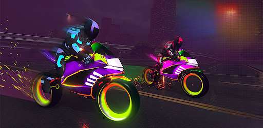 Light Bike Flying Stunts